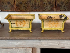 Pair of 19th Century French Tole Cachepots