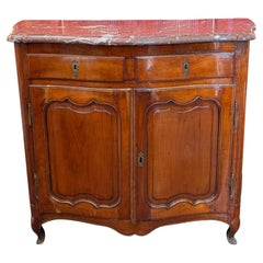 18th Century French Walnut Cabinet with Marble Top