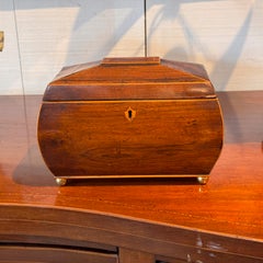 Sarcophagus Form Tea Caddy with Fitted Interior
