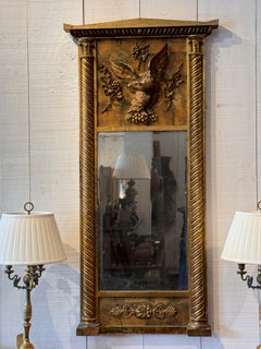 19th Century Giltwood Pier Mirror with Carved Eagle