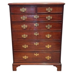 19th Century Tall Mahogany Chest of Drawers