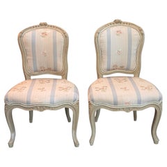 Pair of 19th Century French Painted Side Chairs