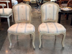 Pair of 19th Century French Painted Side Chairs