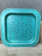 Gustavsberg Argenta Pottery Charger Sea Green Color Mid-Century Modern