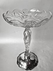 Shreve and Co. Sterling with Hawkes Gravic Cut Glass Compotes, circa 1915