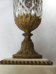 Baccarat Attribution Cut Crystal and Gilt Bronze Mounted Urns Circa 1890