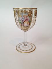 Bohemian Enameled and Gilded Stemware Service "HUGE" 96 pieces c1900