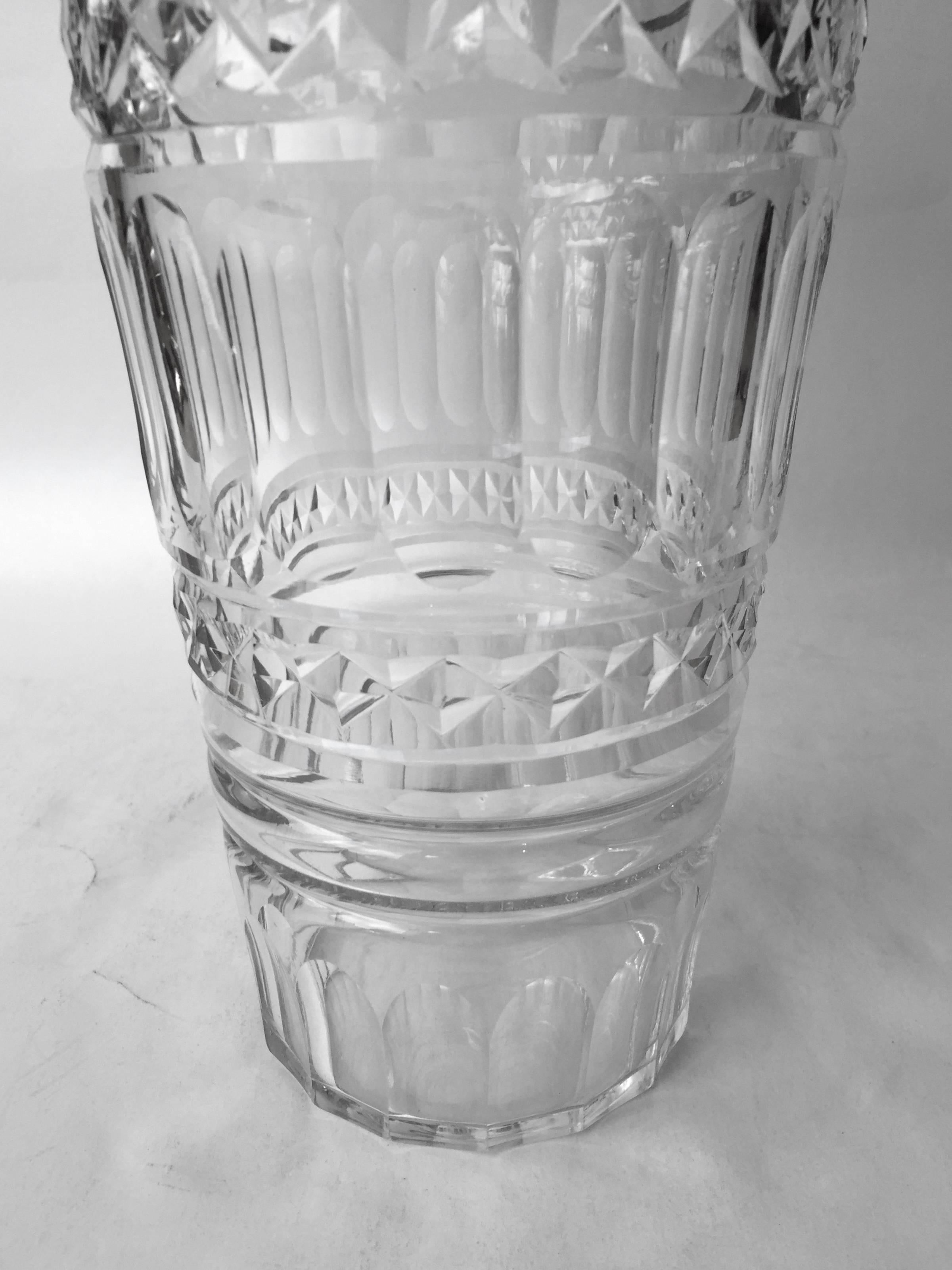 Cast Hawkes American Cut-Glass and Gorham Sterling Cocktail Shaker, circa 1900 For Sale