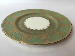 Royal Doulton Service Plates Heavy Raised Paste Gilt, 1940s