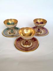 Antique Dresden Sherbets Iridescent Glazes by Ambrosius Lamm "Courtship"
