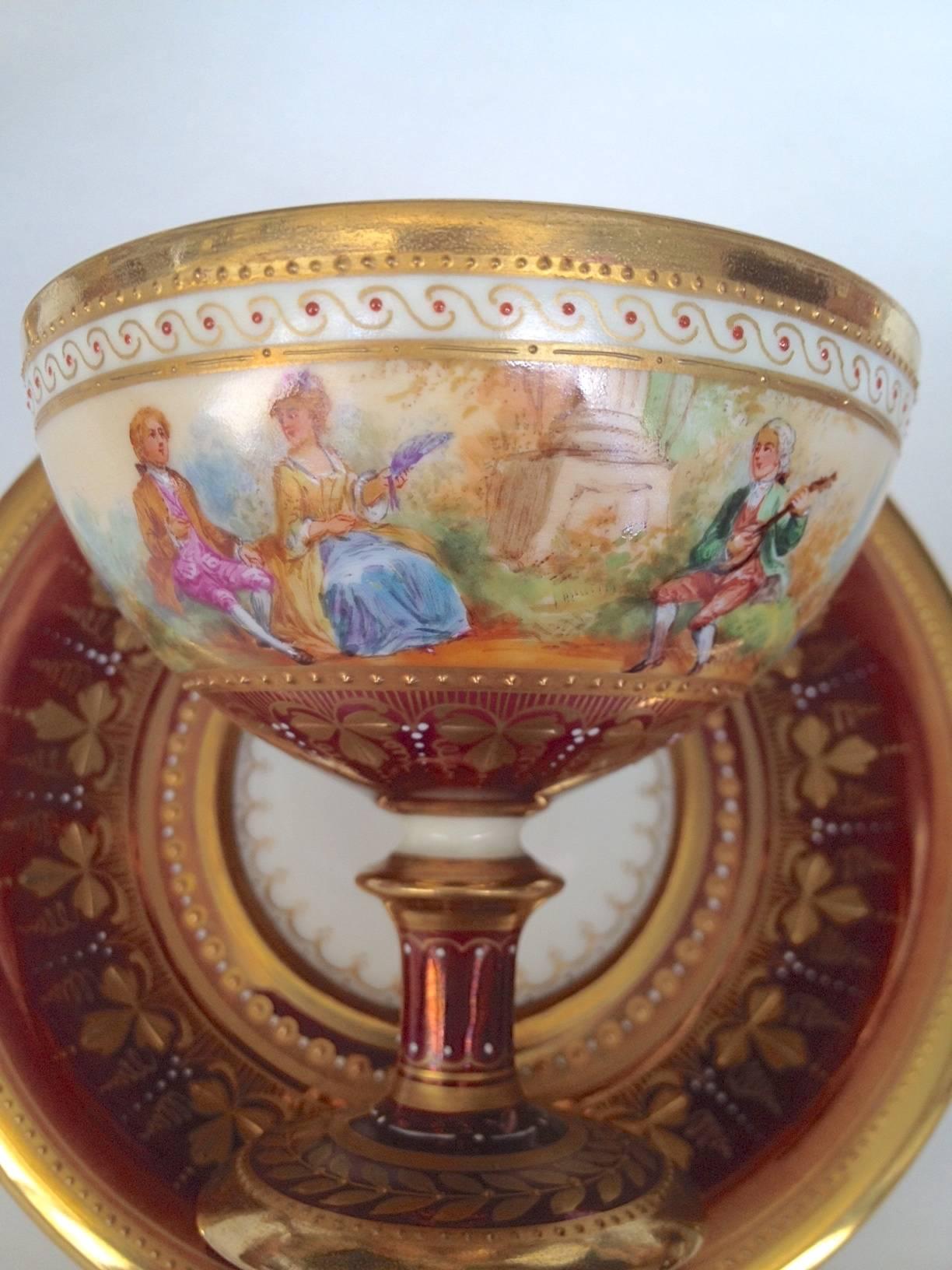 Antique Dresden Sherbets Iridescent Glazes by Ambrosius Lamm 