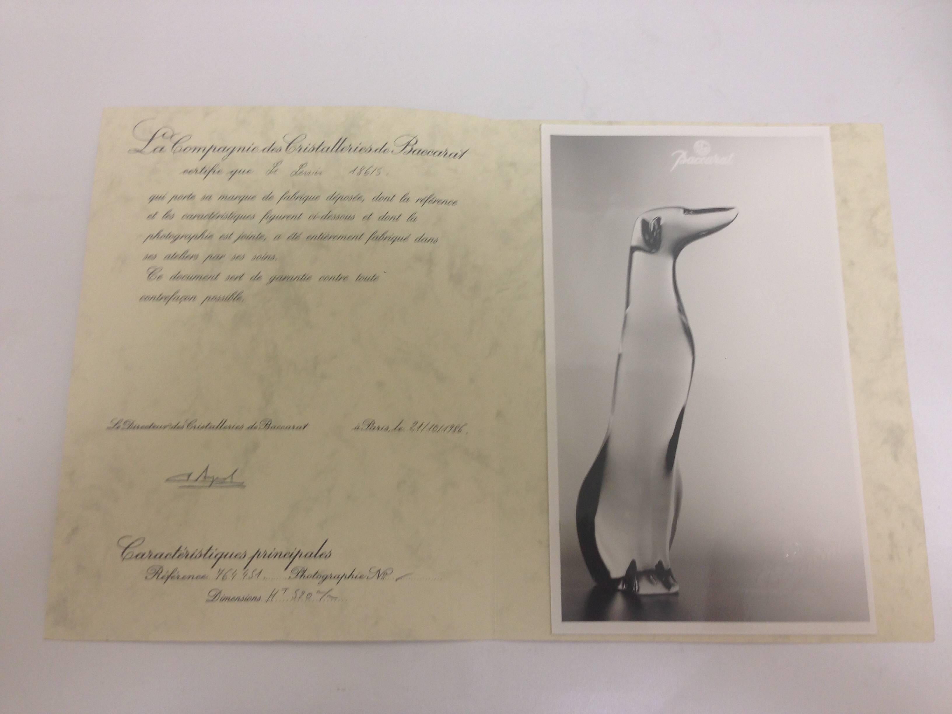 Baccarat Dog Crystal Clear Glass by Robert Rigot 1980 Twenty Inches Tall For Sale 3