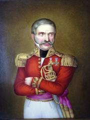 Early Military Genere KPM Porcelain Plaque Exceptional, circa 1850