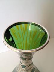 "Amazing" Large Loetz Glass Alvin Sterling Overlay Vase, circa 1900