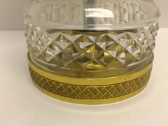 Elegant Baccarat Gilt Bronze and Glass Pepper Grinder, circa 1950s