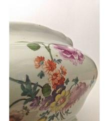 Meissen Tureen Hand-Painted Flowers and Figural Finial, Germany, 1890
