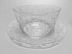 Webb Glass Co. Deeply Etched Stemware Oak Leaves and Acorns England 50s