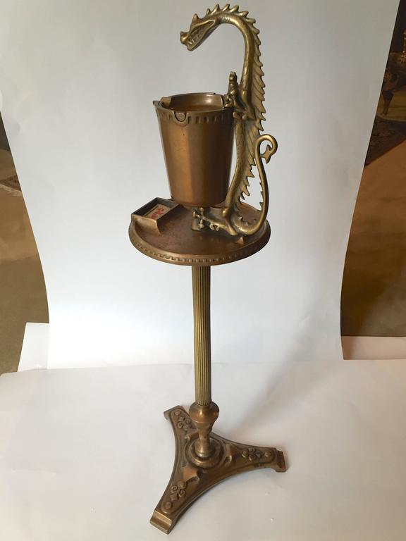 Alfred Dunhill Gilt Bronze Floor Standing Cigar Ashtray, circa 1920s