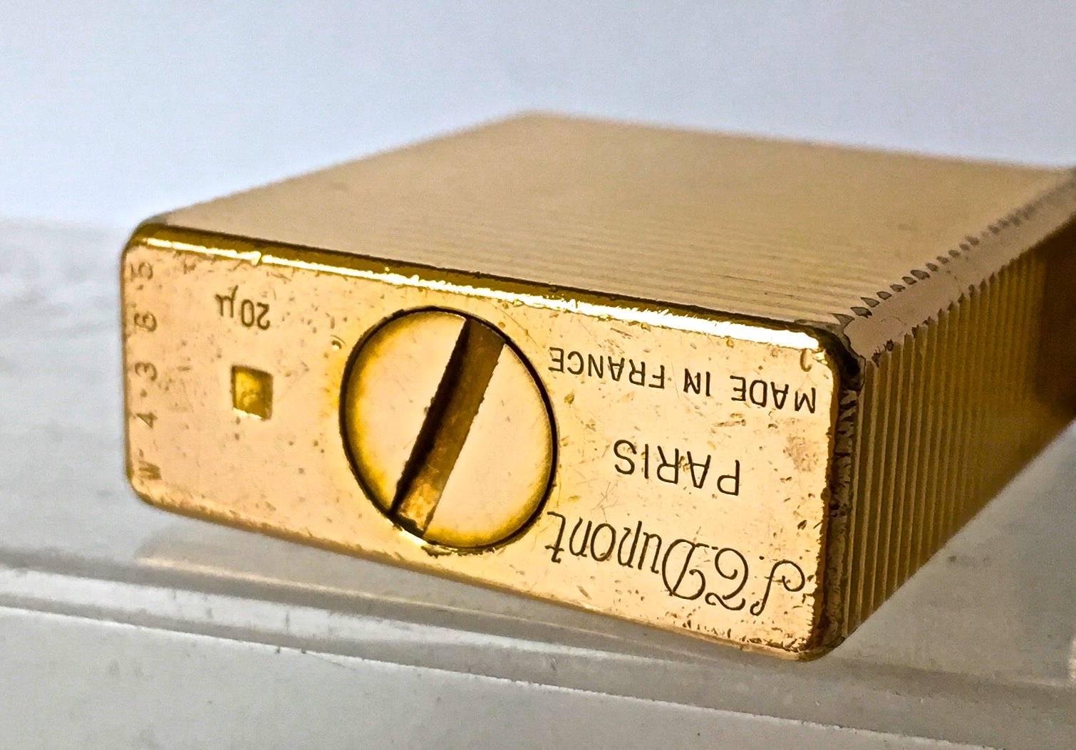 French Vintage Gold Plate S G Dupont Lighter