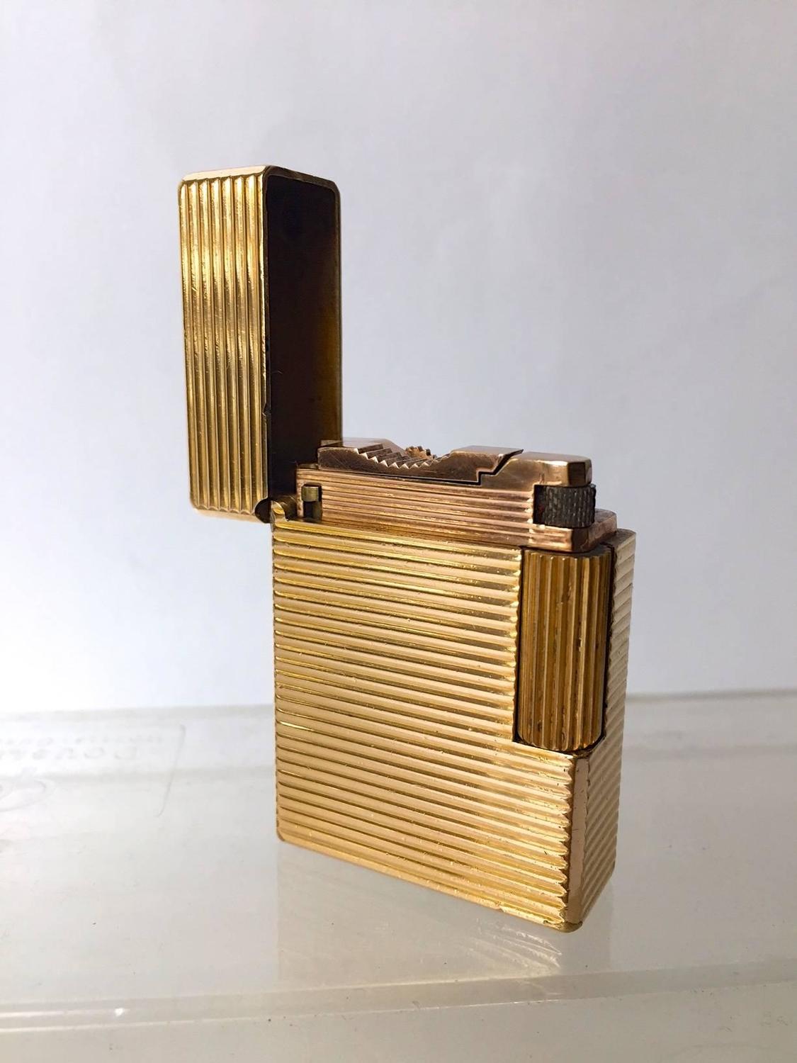 Vintage Gold Plate S G Dupont Lighter at 1stdibs