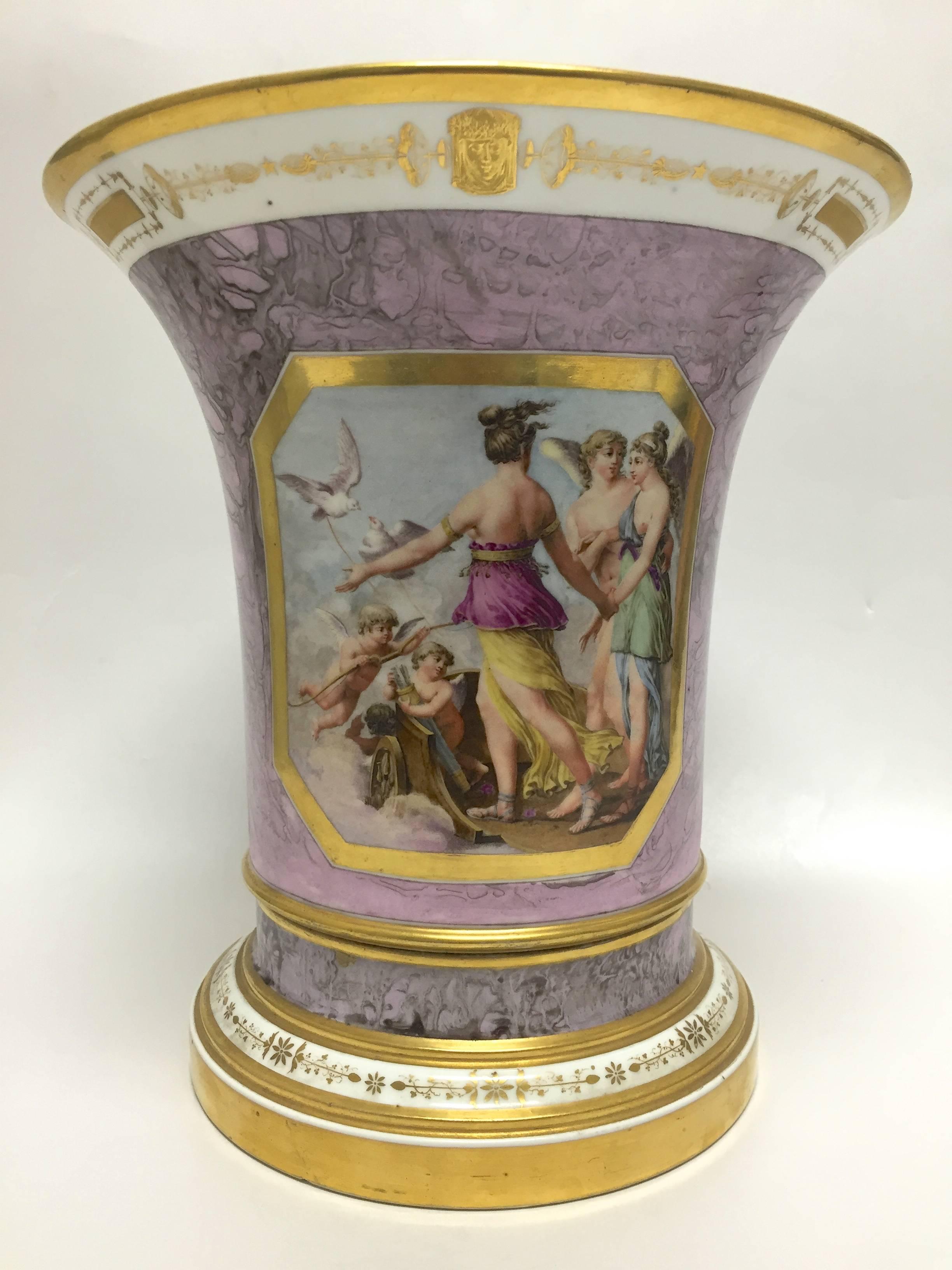 Austrian Period Vienna Porcelain Cachepots of the Highest Quality Early 19th Century For Sale