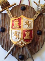 Vintage Spanish Sword Letter Opener Set, circa 1940s