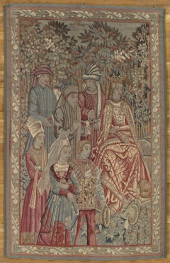 19th Century William Morris Style Tapestry, Handmade, Earth tones, Rust
