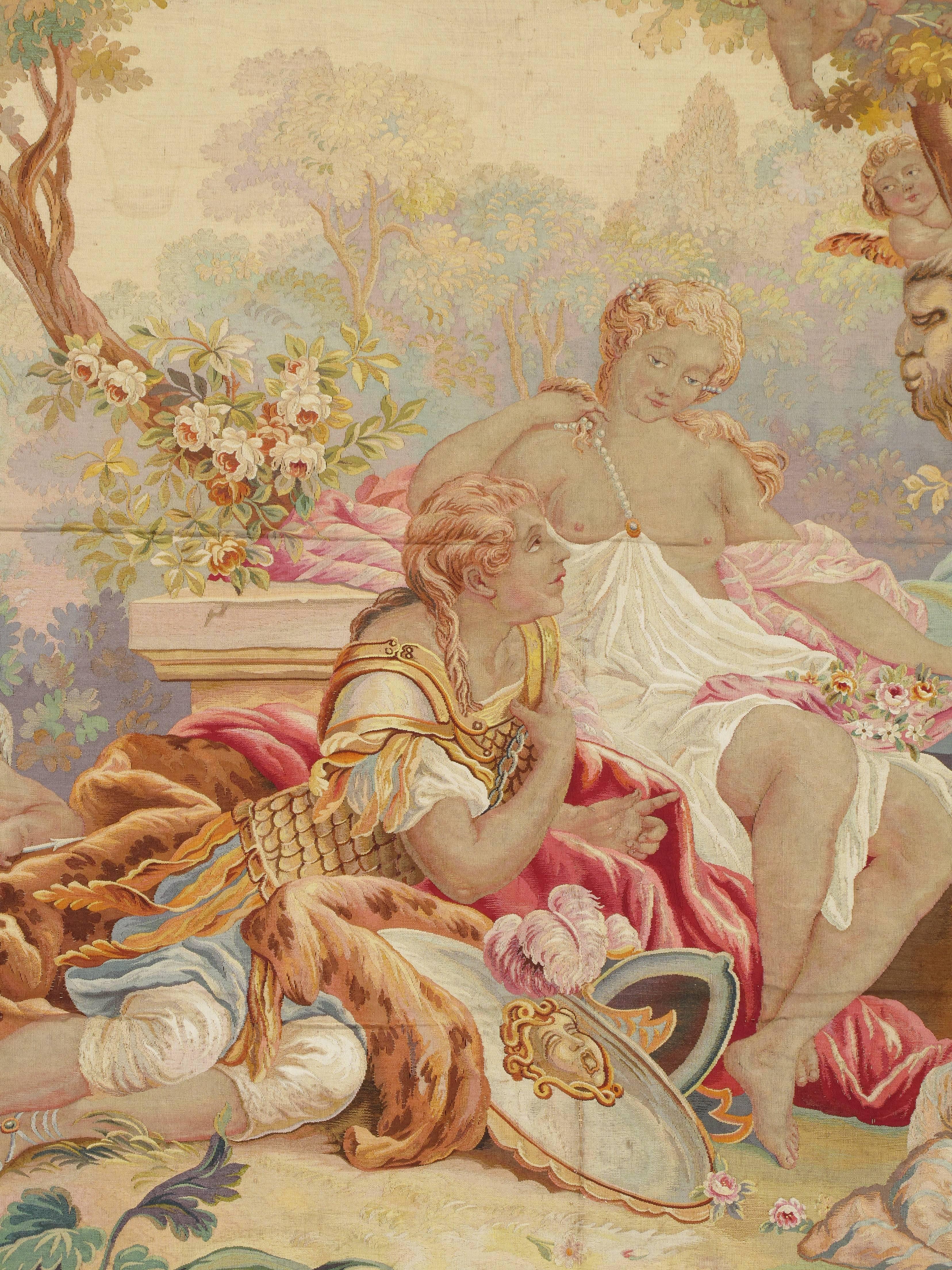 Hand-Knotted Late 18th Century French Beauvais Tapestry after François Boucher, Wall Hanging