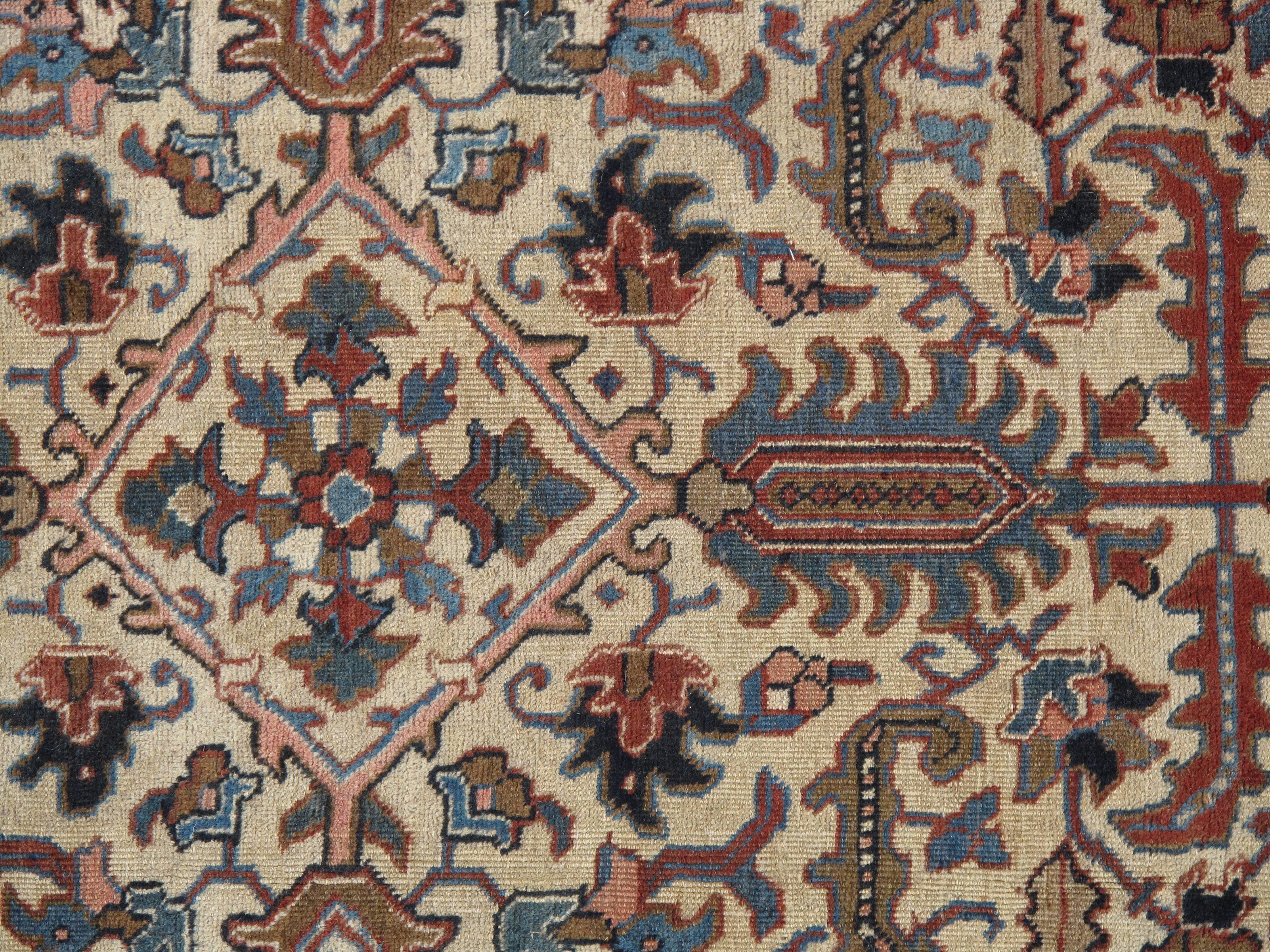 Heriz carpets are the staple of the furnishing market and remain the most popular of all NW Persian Carpets. They were produced for the rapidly growing US market in the late 19th-early 20th centuries. In home design, Heriz carpets are beloved for