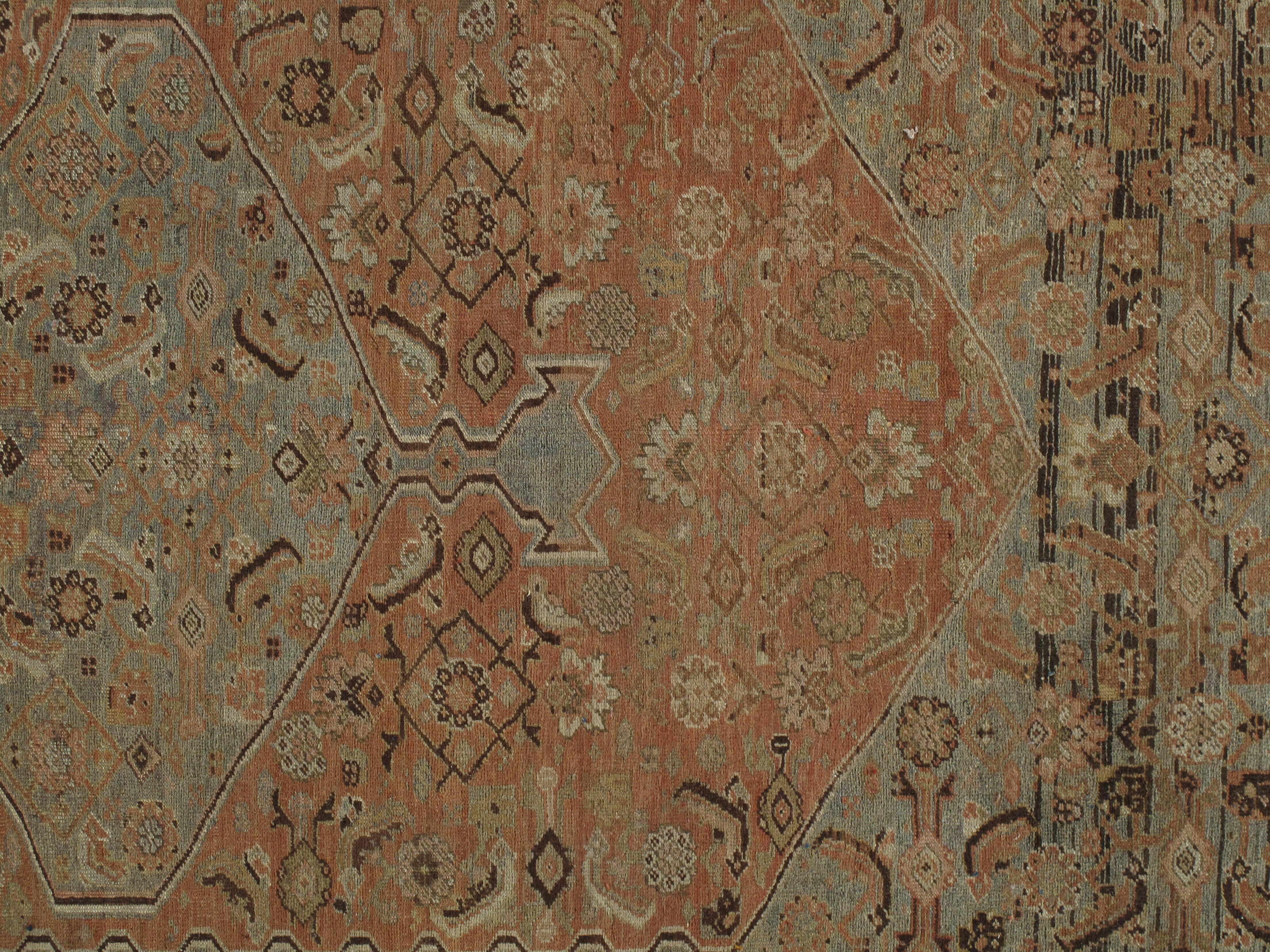 Bijar rugs are often called the Iron Rugs of Persia. The Bijar is a heavy durable rug that has been very popular in the United States. Most Bijar carpets are woven by Kurds in the Gerus area, this Gallery size carpet is a great example of Bijar