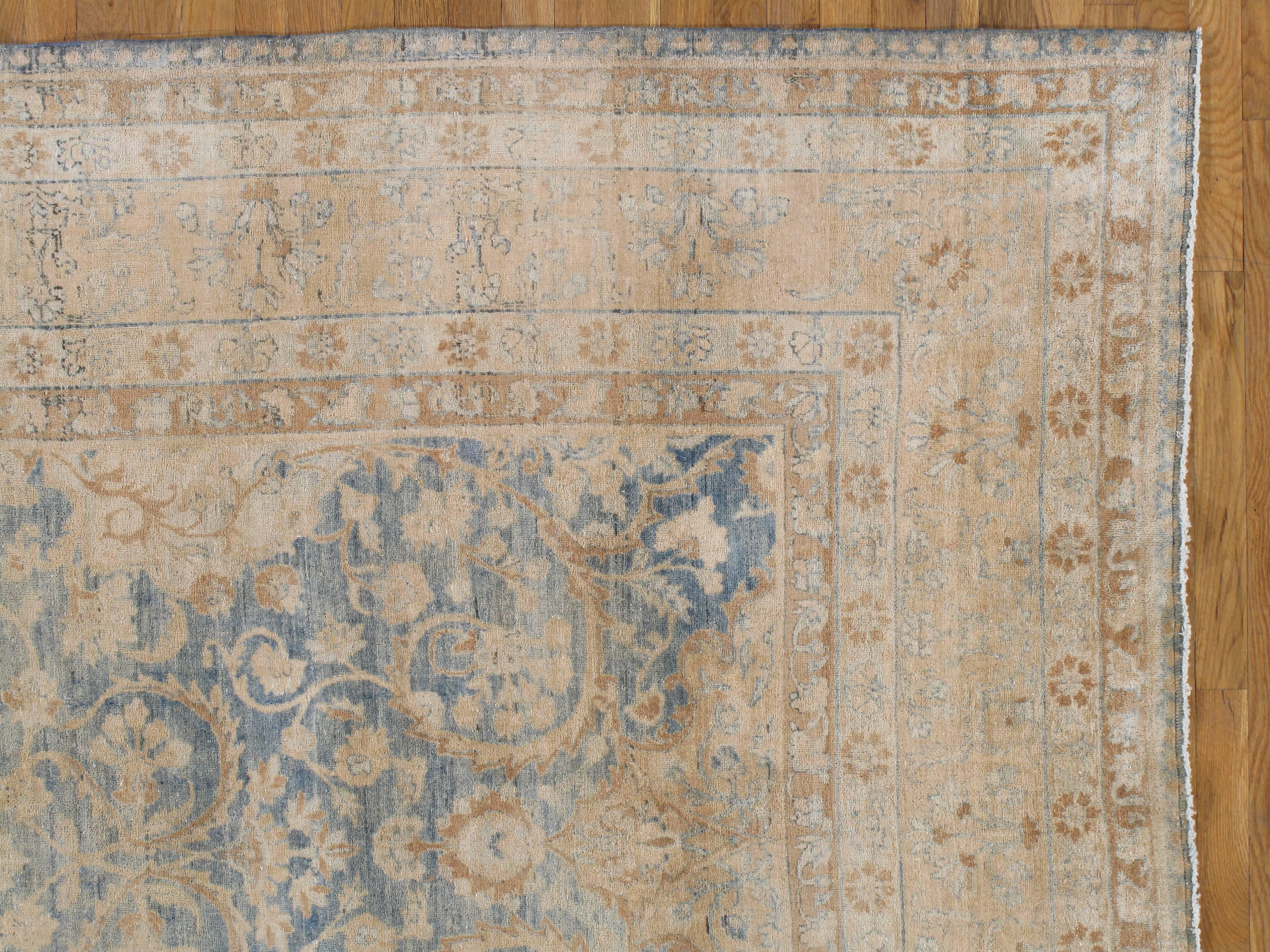 Antique Persian Lavar Kerman Carpet In Excellent Condition In Port Washington, NY