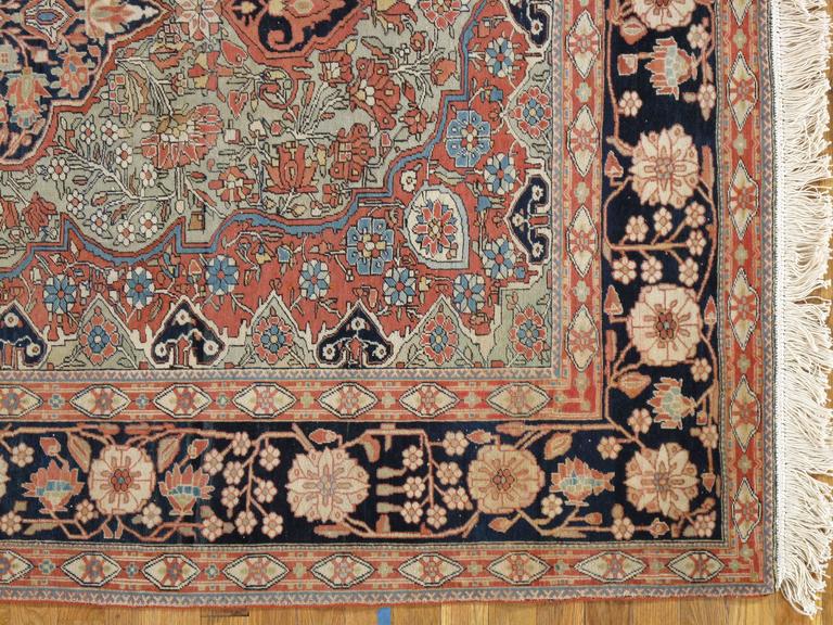 Antique Mohtasham Kashan Rug at 1stdibs