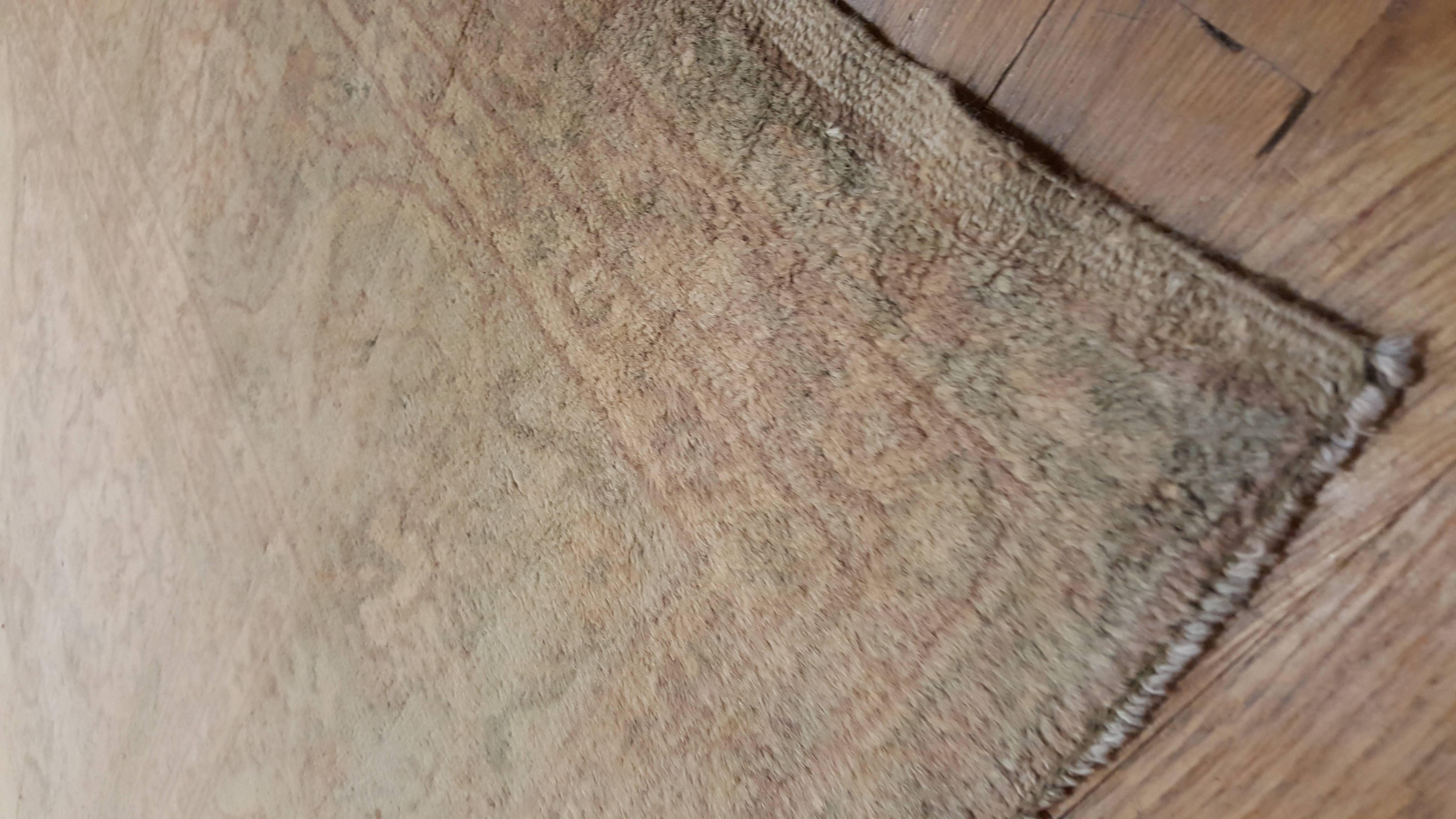 Antique Oushak Carpet, Handmade Oriental Rug, Ivory Rug, Taupe, Cream Fine Rug (Handgeknüpft)