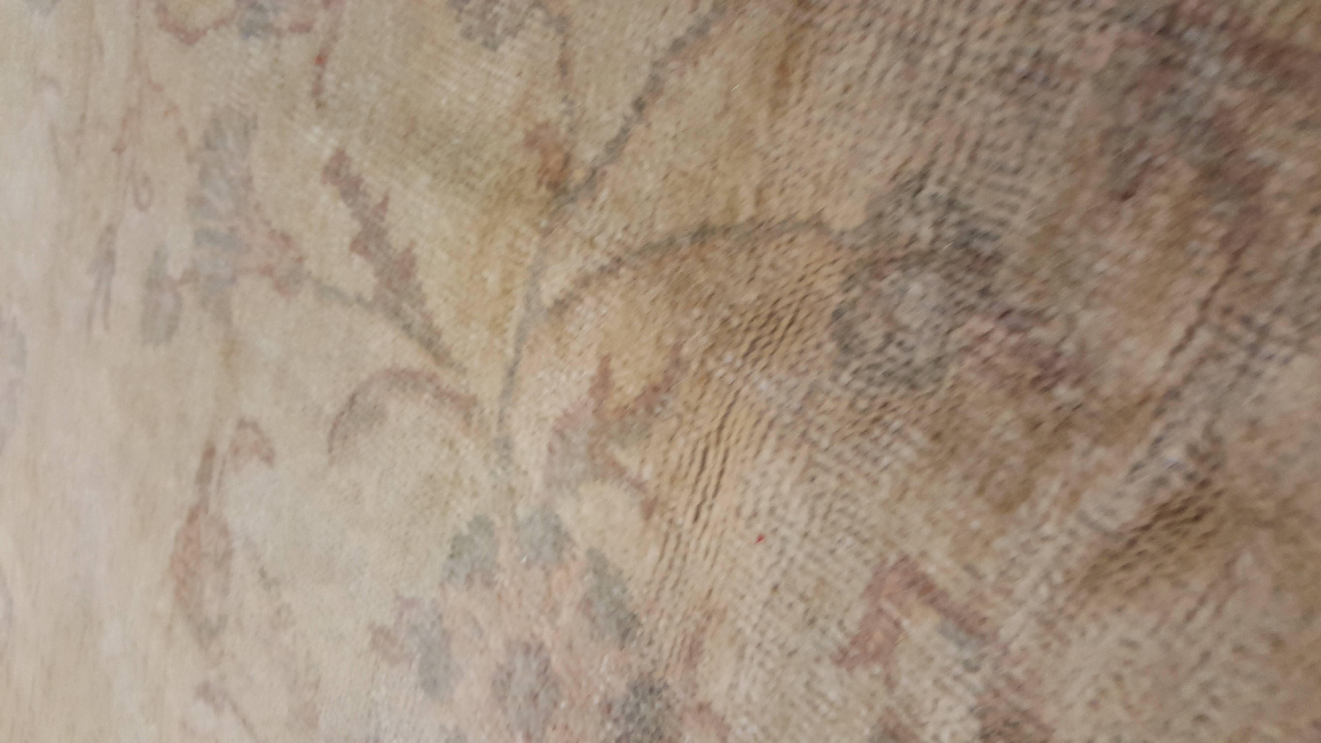 Antique Oushak Carpet, Handmade Oriental Rug, Ivory Rug, Taupe, Cream Fine Rug im Zustand „Hervorragend“ in Port Washington, NY