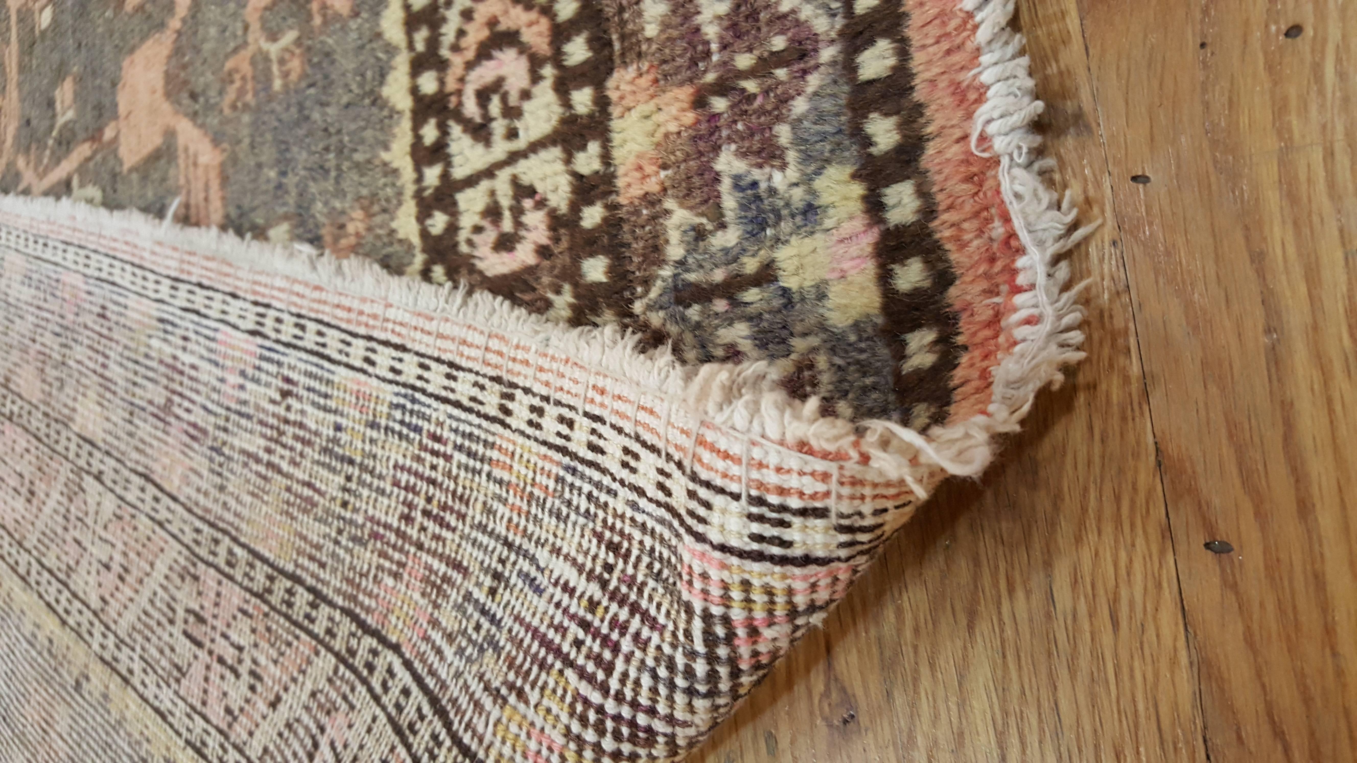 Khotan-Teppich, handgefertigter orientalischer Teppich, weiches Schlamm, Beige, Braun, Char Gray im Angebot 3