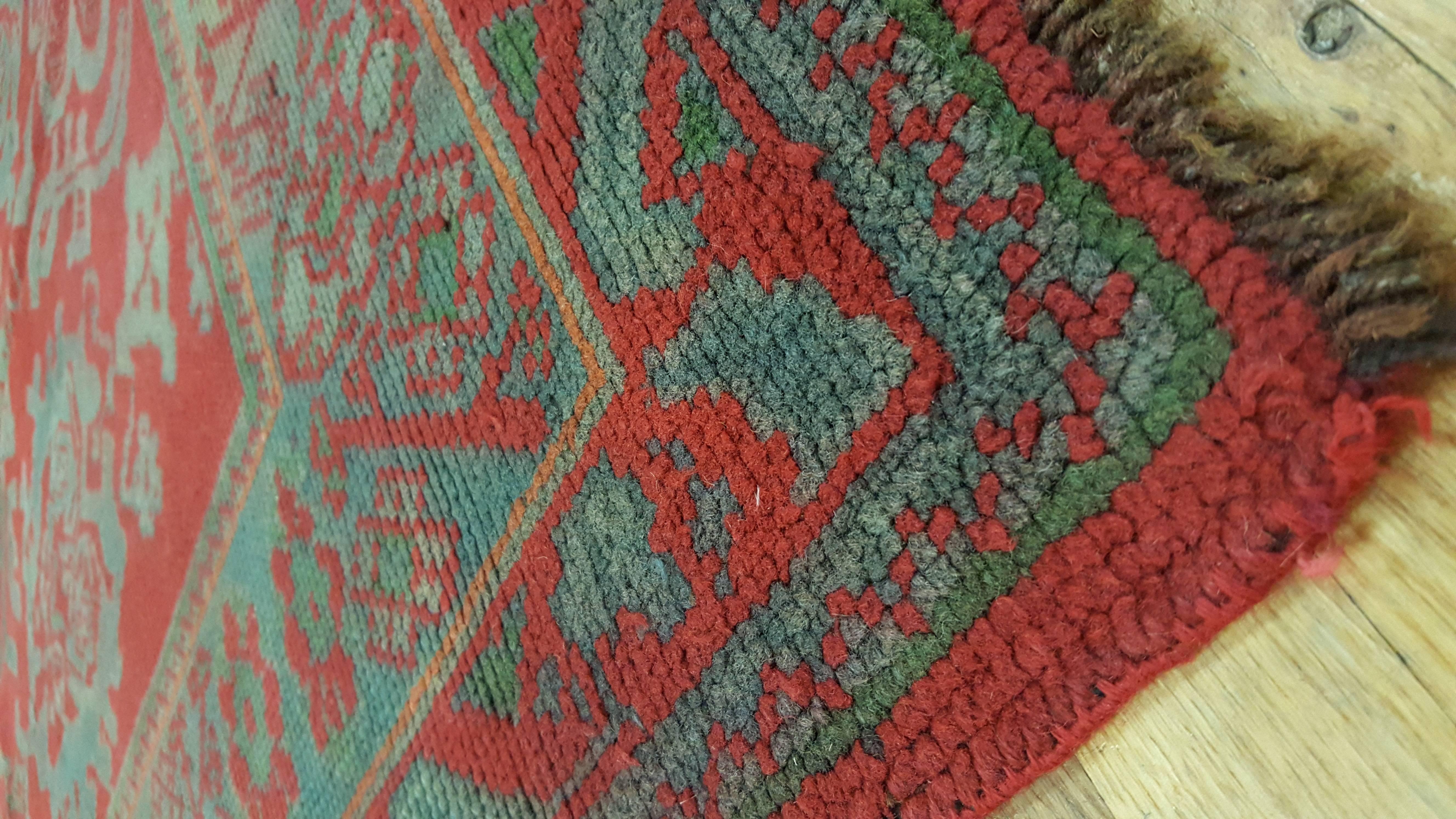 Antiker Donegal-Teppich:: Irische Teppiche:: Handgefertigte Orientteppiche:: Roter Wollteppich (Handgeknüpft)