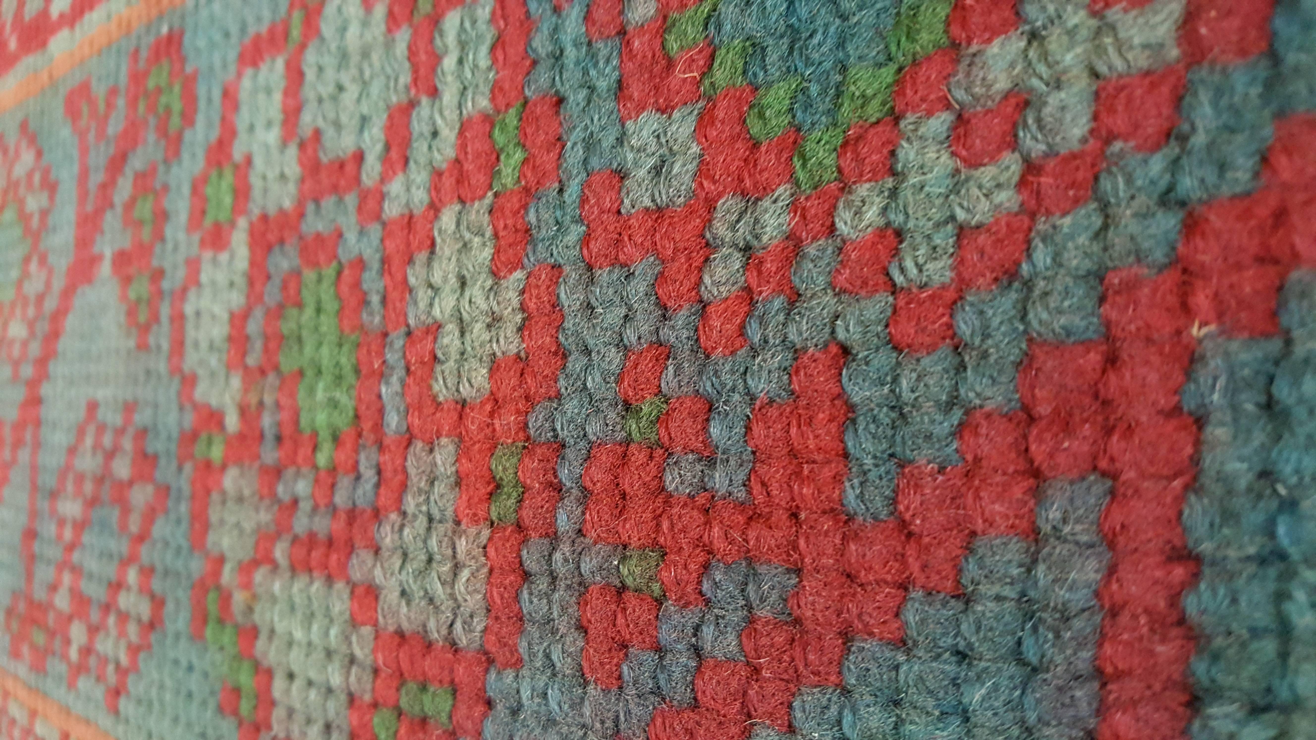 Antiker Donegal-Teppich:: Irische Teppiche:: Handgefertigte Orientteppiche:: Roter Wollteppich (Frühes 20. Jahrhundert)