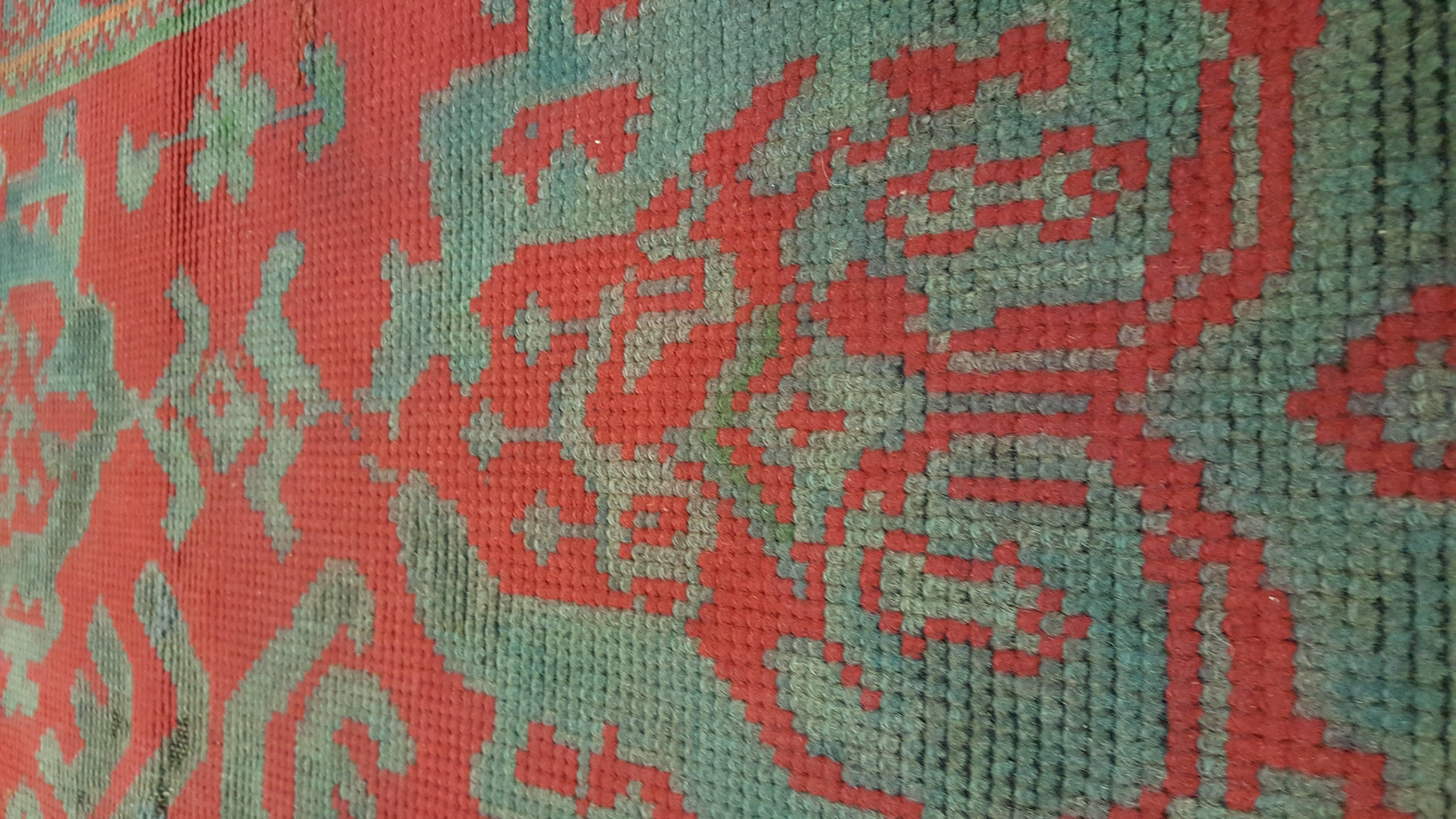 Antiker Donegal-Teppich:: Irische Teppiche:: Handgefertigte Orientteppiche:: Roter Wollteppich (Wolle)