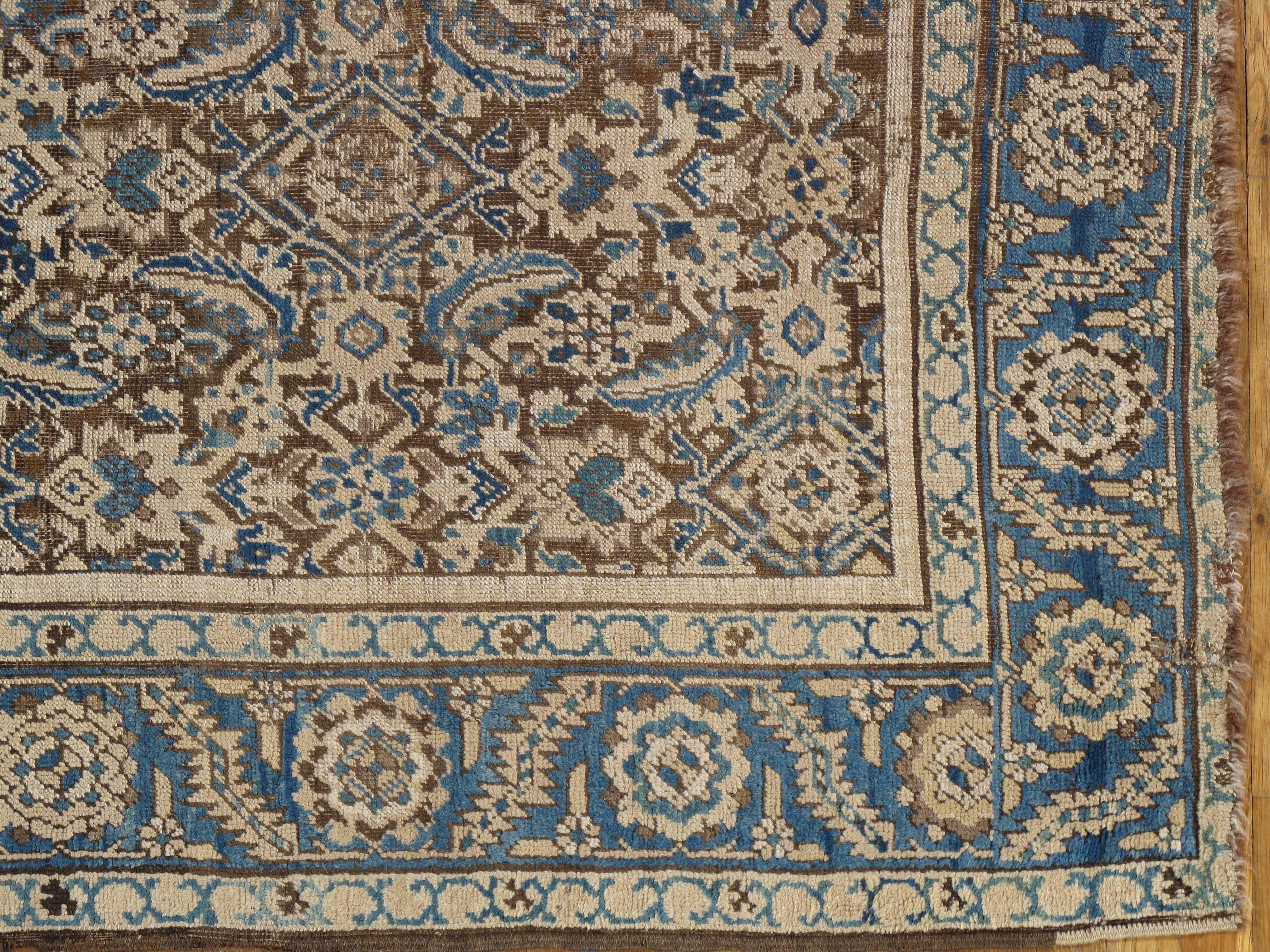 Perse Tapis oriental ancien persan Bakhshaish, taupe fait à la main en vente