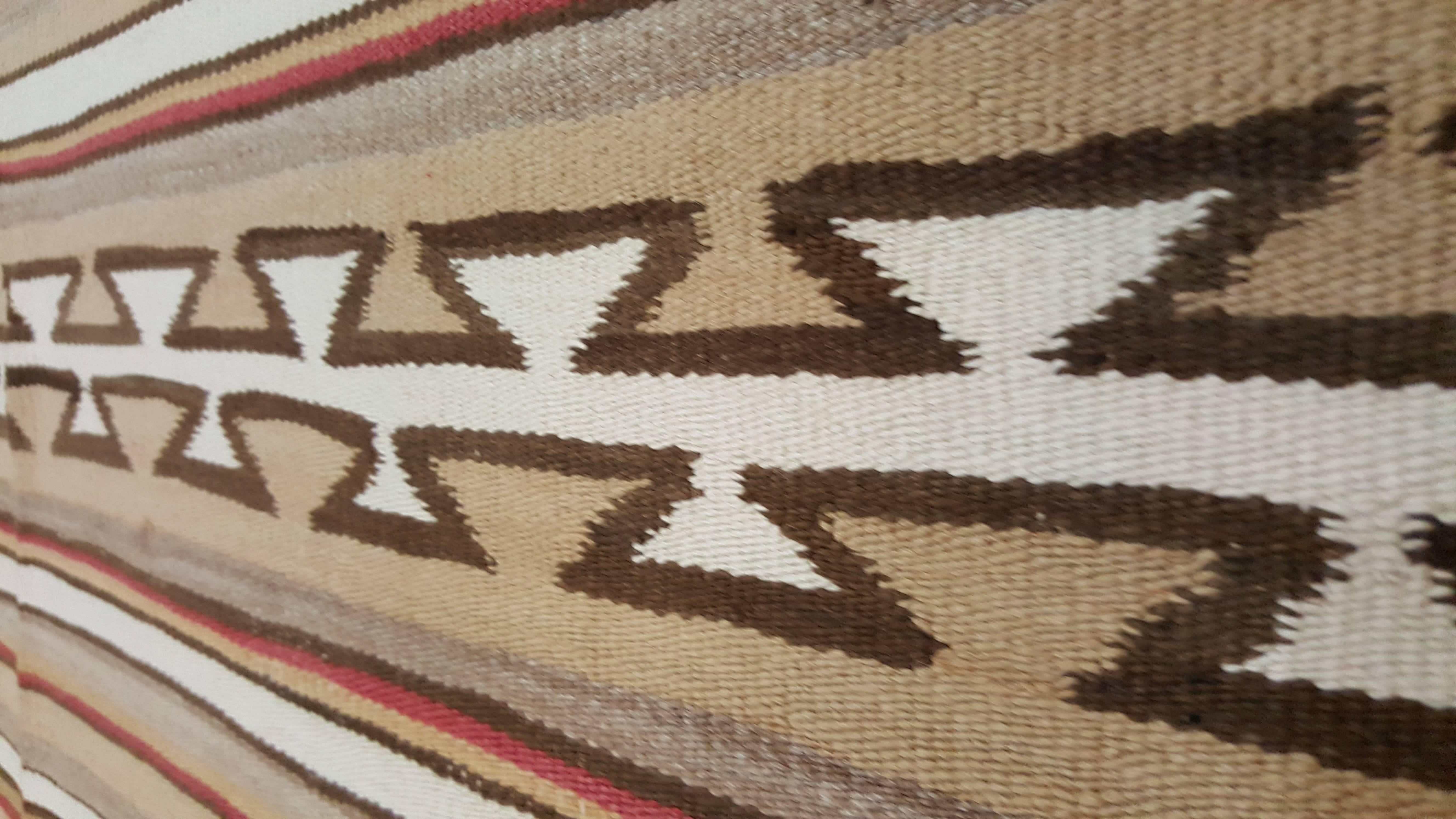 Antique Navajo Rug, Folk Rug, Red Rug, Oriental Rug, Patterned Rug In Excellent Condition In Port Washington, NY
