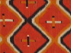 Antique Navajo Trans Blanket, Oriental Rug, Handmade Wool Rug, Orange