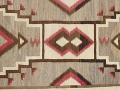 1930's Navajo Storm Pattern Rug, Gray Color