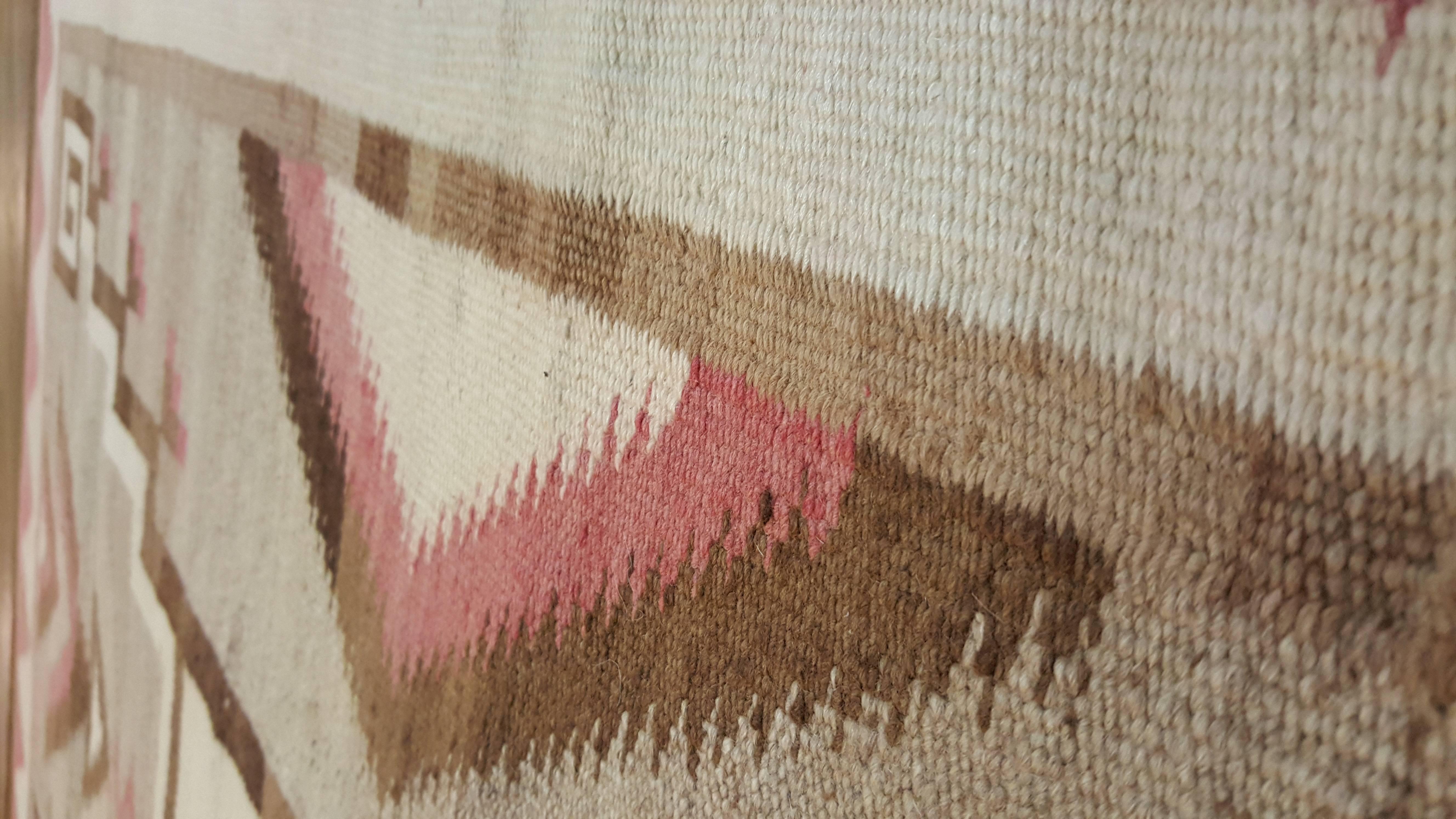 Antiker Navajo-Teppich, Orientteppich, handgefertigter Wollteppich, graue Farbe im Angebot 3