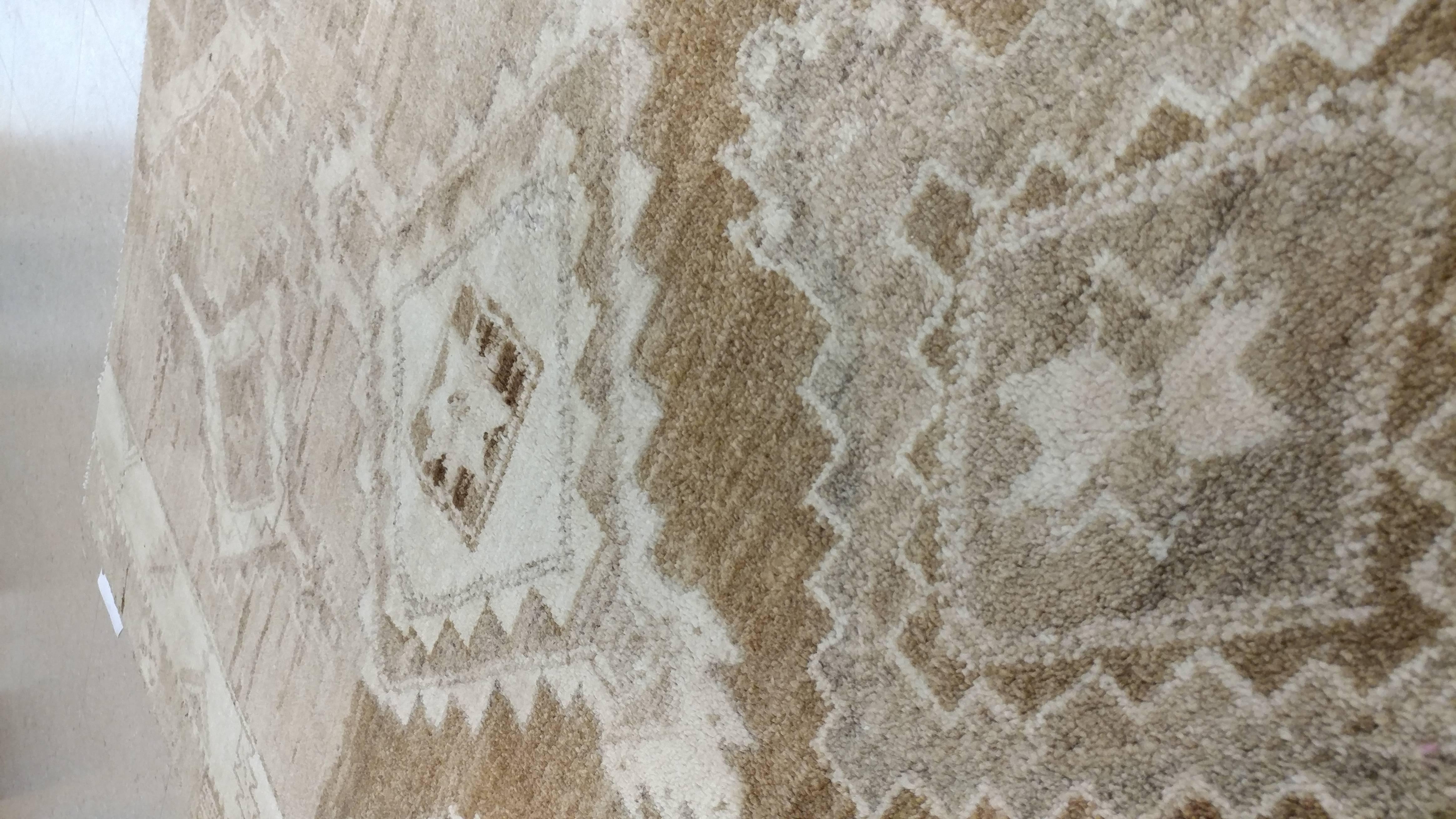 Vintage Anatolian Kars Carpet, Handmade Wool Oriental Rug, Tan Rug In Good Condition In Port Washington, NY
