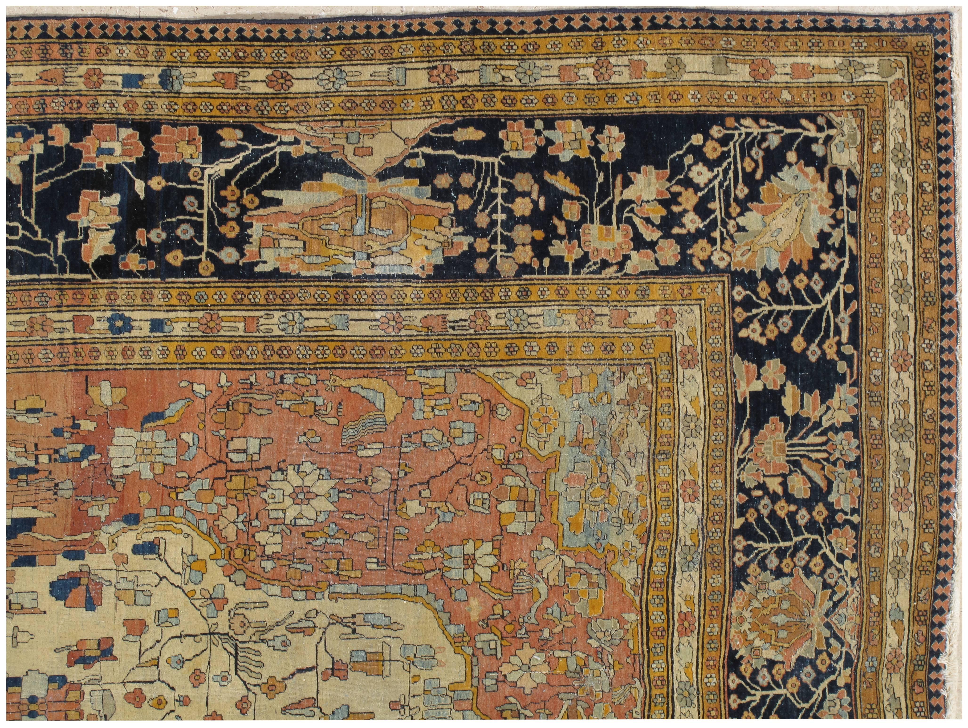 navy oriental rug
