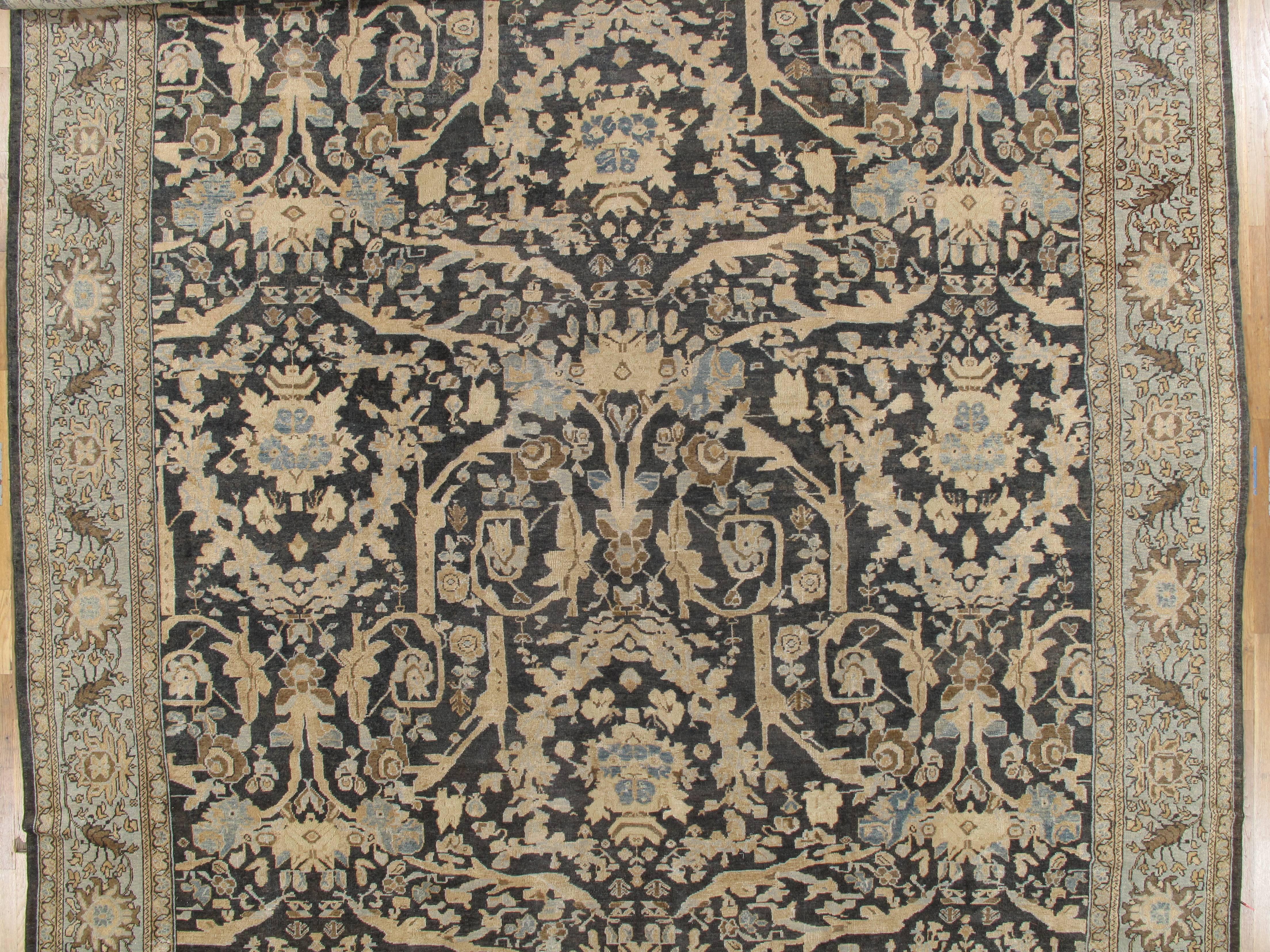 navy wool rug