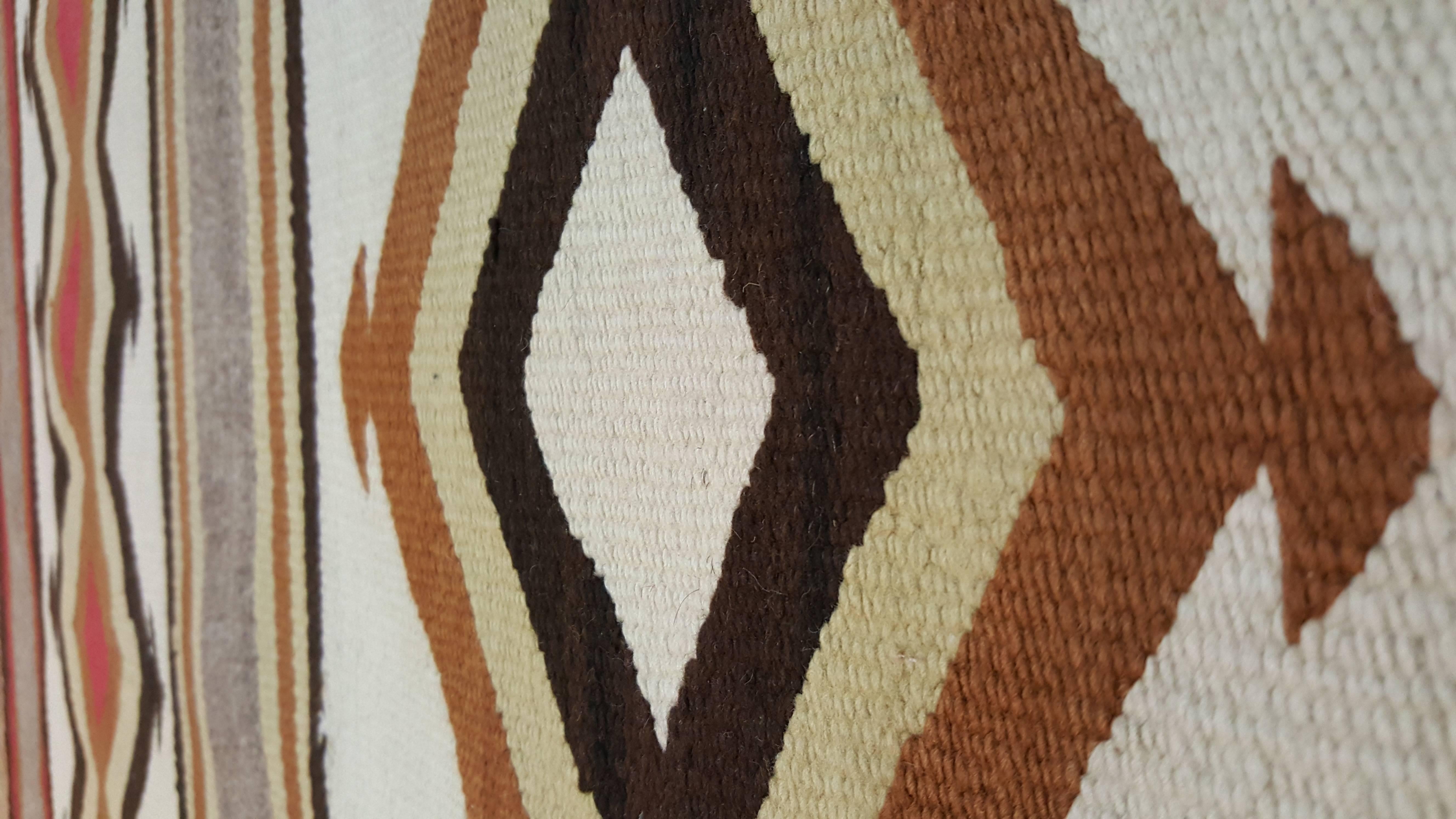 Hand-Knotted Vintage Navajo Rug