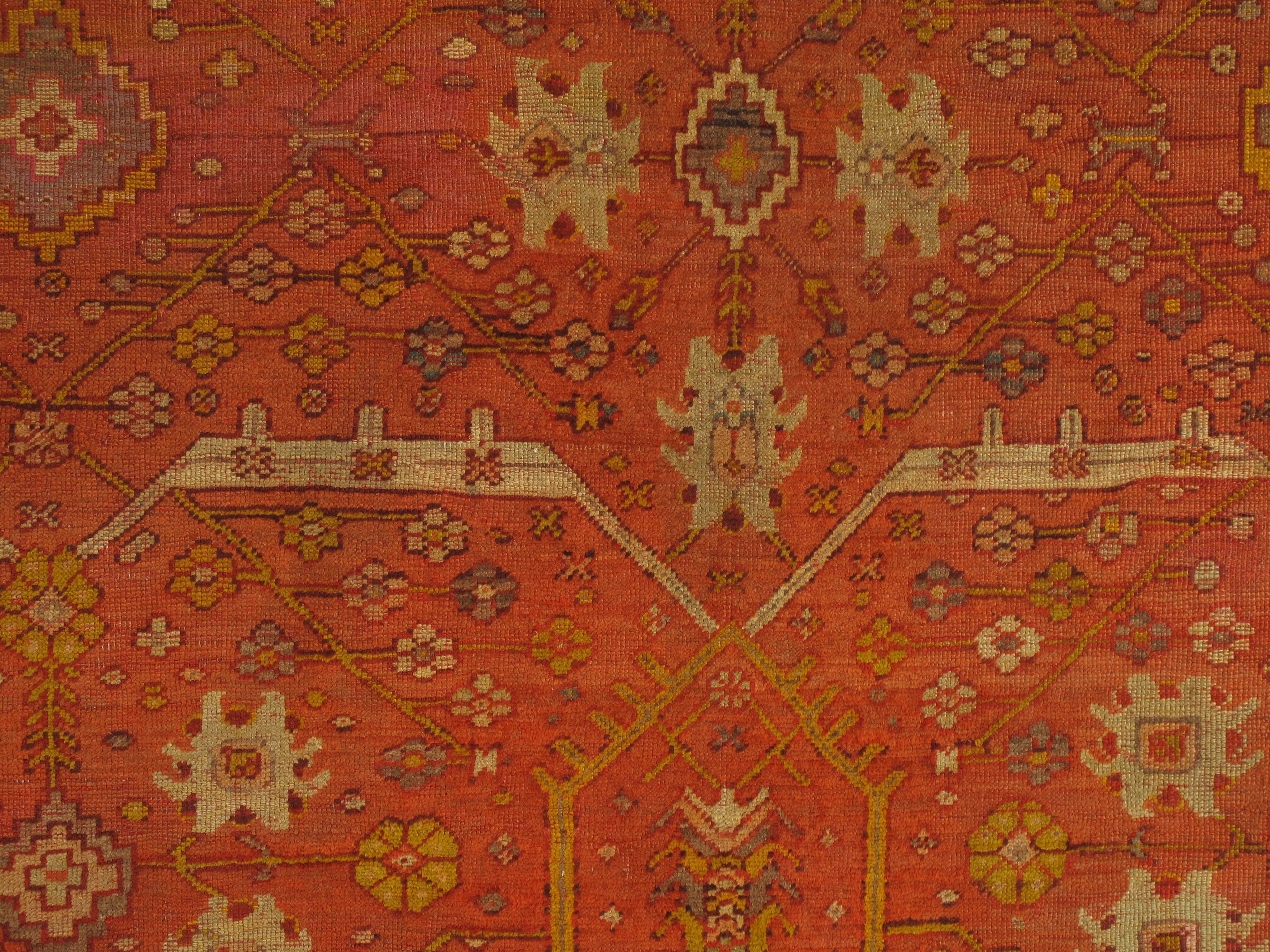 orange oriental rug