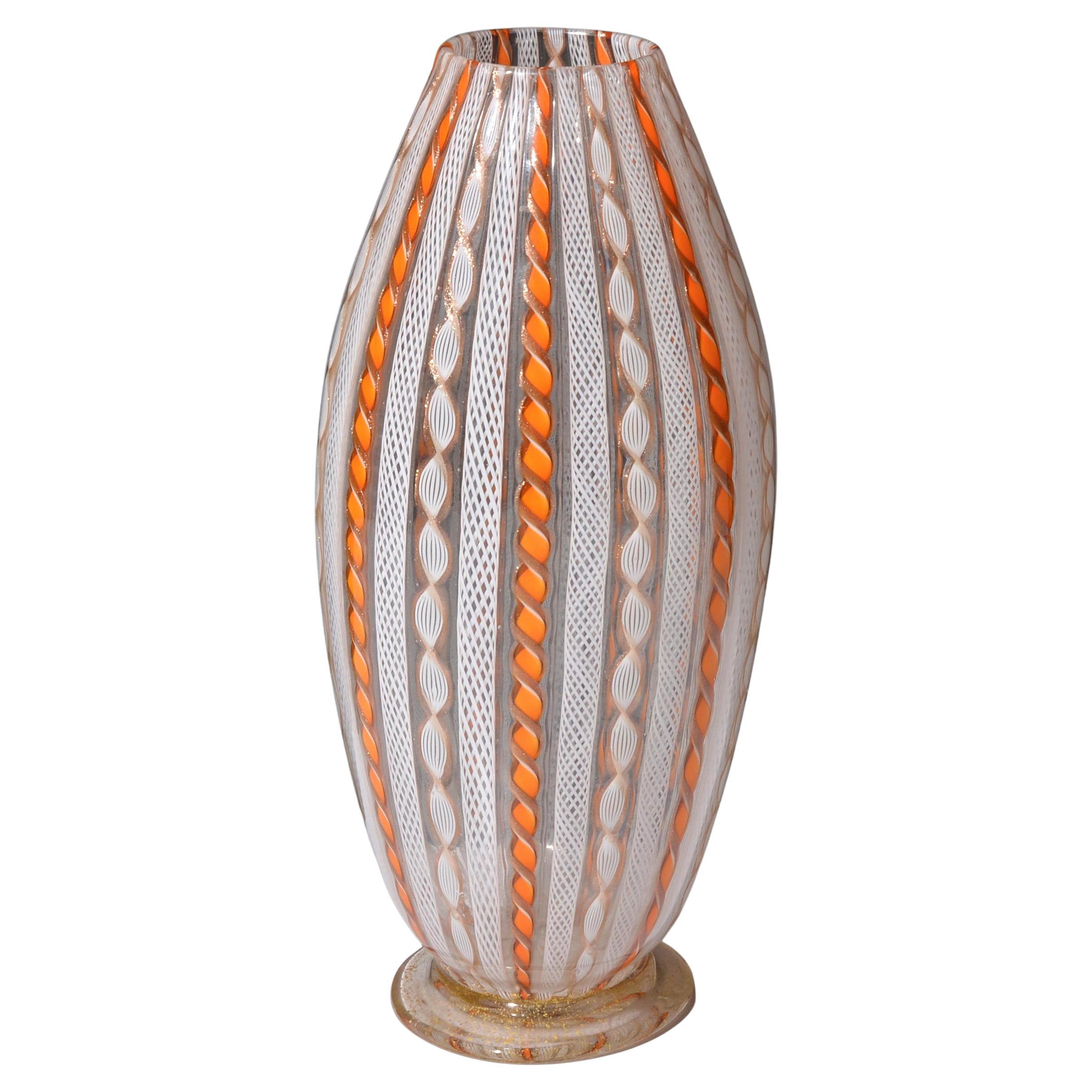 Jarrón Fratelli Toso FILIGRANA, Colección Leslie Pina