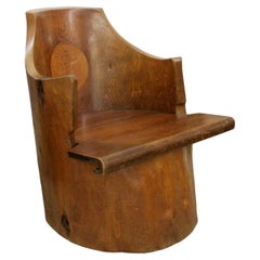 Historic Scandinavian Pine Log Chair – Dated 1934, Sweden